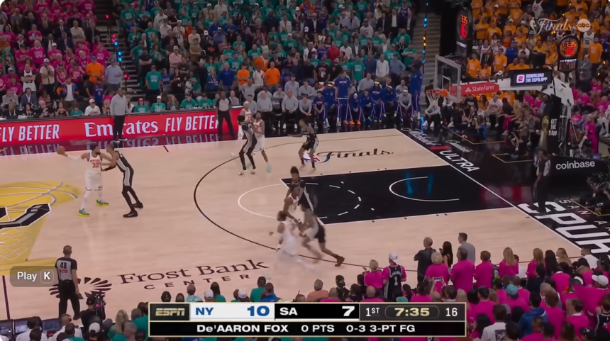 Knicks vs spurs game 1